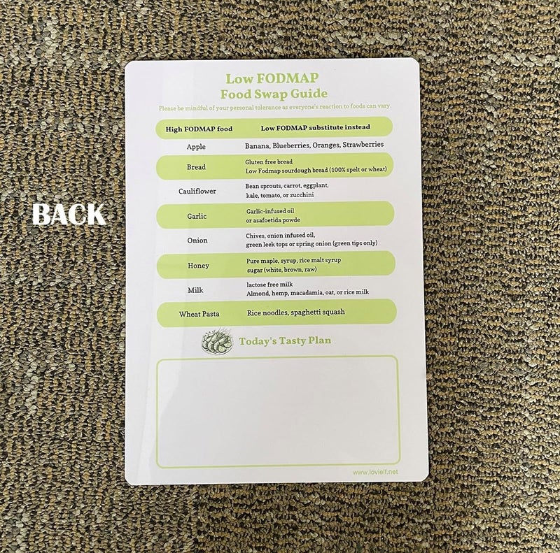 lovielf Reusable Low fodmap Grocery & Shopping List for Nutrition, Gut Health, IBS Relief, and Enhances the Elimination Diet | Double Sided Erasable material - Image 2